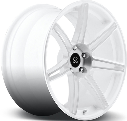 5x112 1pc مزورة سبائك تصميم عجلات مخصصة 18 بوصة بيضاء للجولف GTI أحزمة