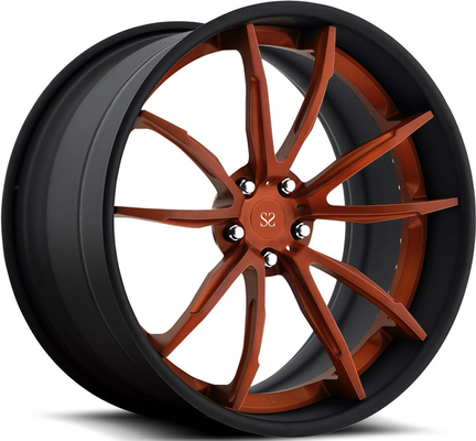 أفضل سعر لنيسان GTR 5x114.3 22 حافة أسود لامع مصنوع حسب الطلب من قطعتين عجلات ألمنيوم مزورة