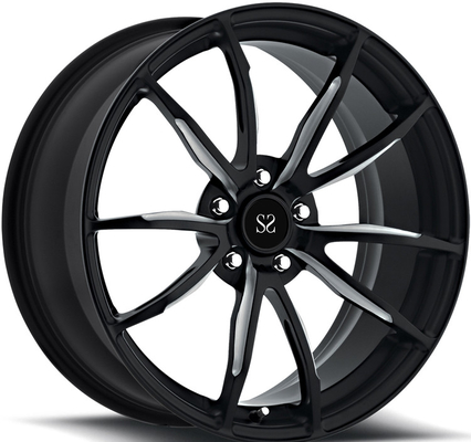 أفضل سعر لنيسان GTR 5x114.3 22 حافة أسود لامع مصنوع حسب الطلب من قطعتين عجلات ألمنيوم مزورة