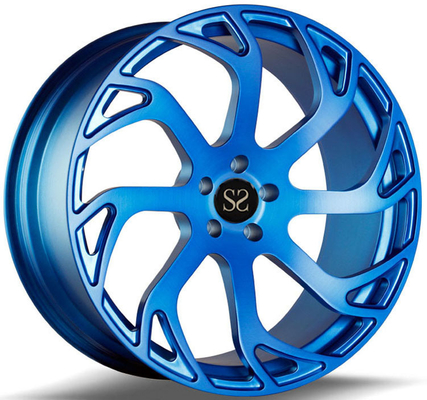عجلات مزورة زرقاء مخصصة 20 مصنوعة من سبائك الألومنيوم 6061-T6 لفورد 5x108
