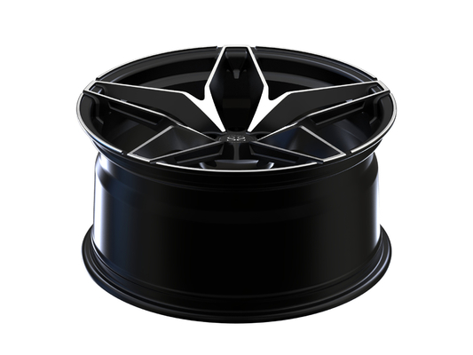 عجلة مزورة مكونة من قطعة واحدة باللون الأسود مقاس 20 بوصة مصنوعة من قطعة واحدة لجنوط سيارة ألفا روميو