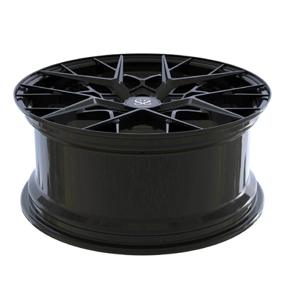 أسطوانة مركزية مزورة بعجلات مكونة من قطعتين قرص أسود غير لامع من جنوط السيارات RS3