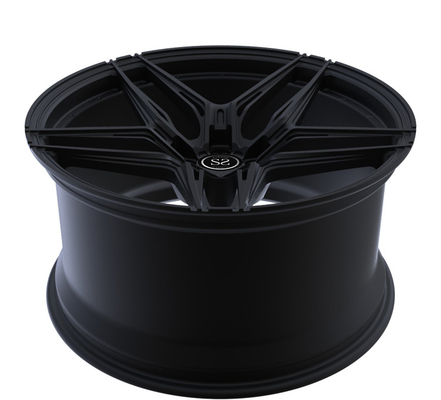 عجلات سوداء مصقولة مقاس 22 إنش من قطعة واحدة لجولف GTI