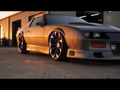 Susha Custom 2-PC Forged Rims مقاس 17 ~ 23 بوصة، أسود لامع، وجه مُشكل، حافة حمراء