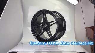 إطارات LOMA 2-PC مخصصة مقاس 21x9.0 و21x10.5 باللون الأسود الساتان