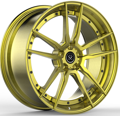 سبائك الألومنيوم 20 X 10.5 فرشاة ذهبية عجلات ألمنيوم مزورة لأودي RS6