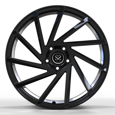 عجلات ألمنيوم مزورة مقاس 19 بوصة سوداء اللون مكونة من قطعة واحدة لامبورجين هووكان