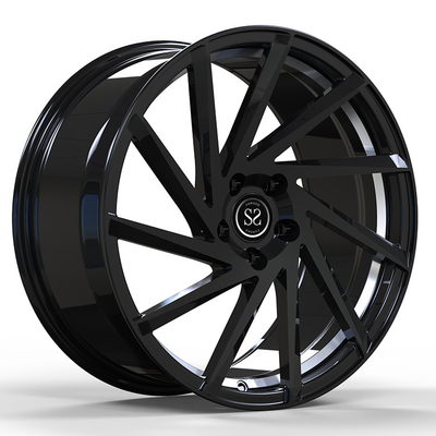 عجلات ألمنيوم مزورة مقاس 19 بوصة سوداء اللون مكونة من قطعة واحدة لامبورجين هووكان