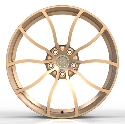 عجلات مطلية بالذهب مقاس 20 × 9 قطعة واحدة مزورة لسيارات BMW 520d F10 2014
