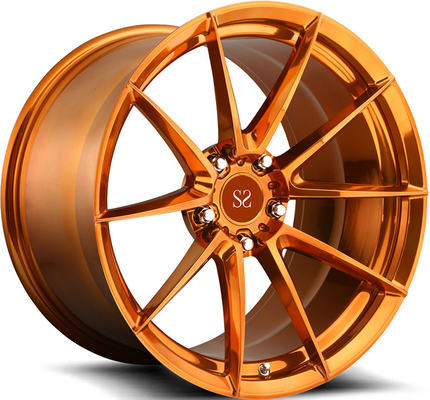 18 19 20 بوصة 1pc عجلات سبيكة مزورة 5x112 5x120 آلة برتقالية وجه أدوات خصيص