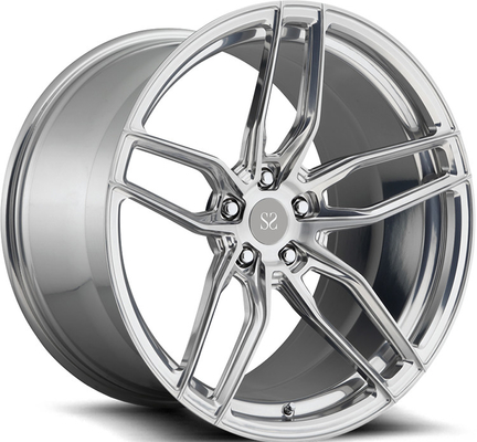أحزمة واحدة من سبيكة مزورة 18 19 20 21 22 بوصة 5 × 114.3 الفضة الفائقة لـ AMG