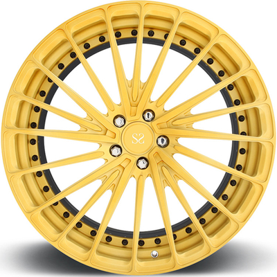 5x114.3 A6061 T6 2pc الخصم سبيكة حواف أسود حافة برميل لسيارات الركاب عجلات