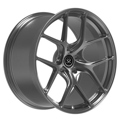 20x9.0 ET19/5x112/66.6 مخصصة قطعة واحدة أحواض بندقية معدنية رمادي لسي إل إس أم جي
