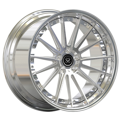 5-130 نمط المسامير حسب الطلب 2PC عجلات مزورة 22x10 / 22x11.5 لشركة بورشه كايين