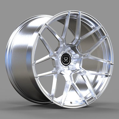 عجلات بورشه 996 تيربو شفافة مصقولة قطعة واحدة من الألومنيوم المطروق 18x9 و 18x12