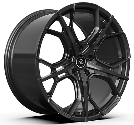 عجلات سوداء لامعة مطروقة 21x9 ET23 / 21x10.5ET38 / 5x112 / 66.6 لسيارة BMW G31 520D Touring موديل 2018