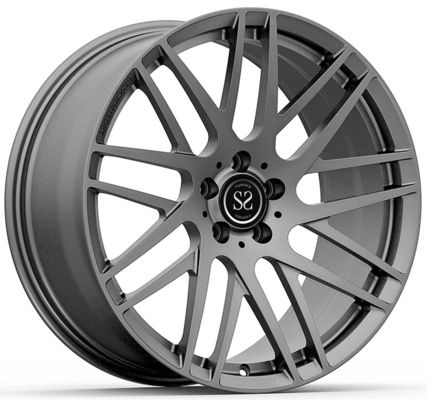 عجلات مزورة باللون الرمادي الفاتح قطعة واحدة طراز Brabus مقاس 22x9.5 و22x11.5 لسيارة AMG GT43