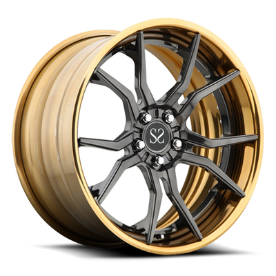 SAE J2530 114.3mm Pcd 2 قطعة عجلات مزورة لفورد موستانج GT500 متداخلة 19 و 21 بوصة