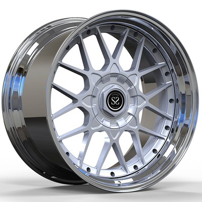 Ferrari 458 Custom Staggered 20 بوصة 2-PC جنوط عجلات مزورة بولندية 6061-T6 سبائك الألومنيوم 5x114.3