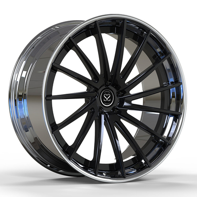 Audi Rs6 5 X 112 Rims 6061-T6 سبائك الألومنيوم 20 بوصة 2 قطعة تلميع الحافات برميل تلميع + قرص أسود