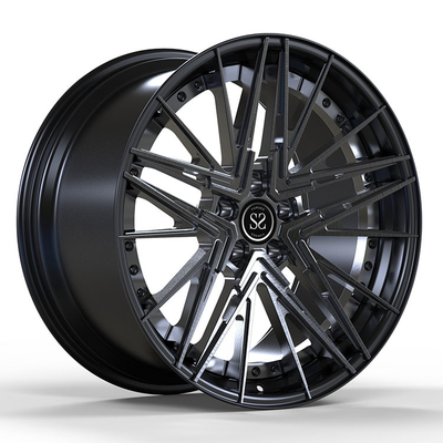 جنوط مخصصة من قطعتين مقاس 21X10 و 21X11 سوداء مصقولة لسيارة BMW M5 2025