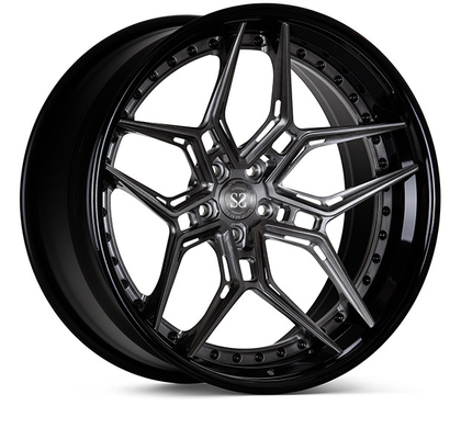 3 PC EVO4R الحافات مزورة 18 19 20 21 22 بوصة لـ VW T5 T6 عجلات سوداء مصقولة